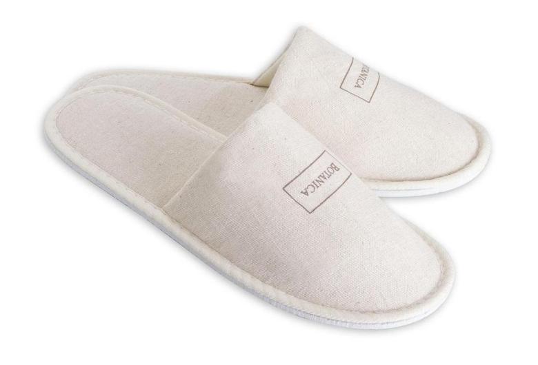 Chausson En Lin + Broderie Bonatica Fermé 30cm