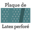 label Plaque latex perforé